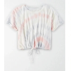 AEO -  Pastel Cropped Tie Dye Top